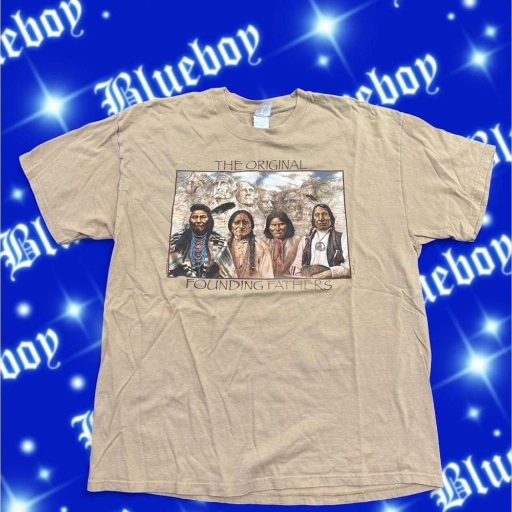 Tan vintage 2000s‎ The Original Founding Fathers graphic tee